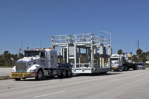 Booster Engine Service Platforms Delivered to VAB