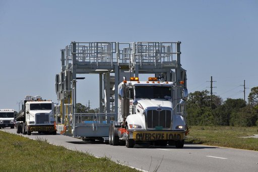 Booster Engine Service Platforms Delivered to VAB
