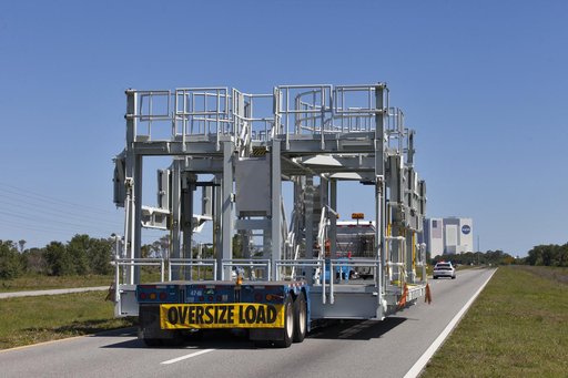 Booster Engine Service Platforms Delivered to VAB