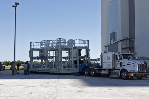 Booster Engine Service Platforms Delivered to VAB