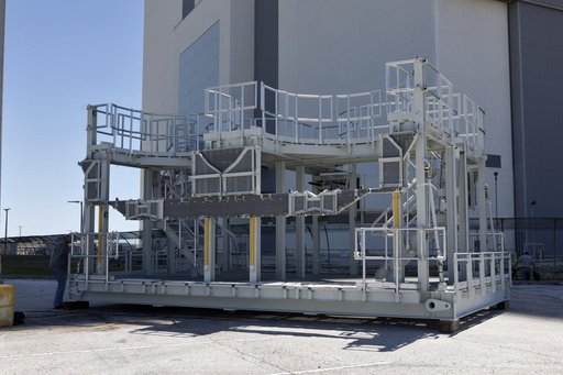 Booster Engine Service Platforms Delivered to VAB