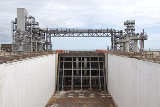 Flame Deflector Complete at Launch Complex 39B