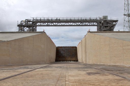 Flame Deflector Complete at Launch Complex 39B