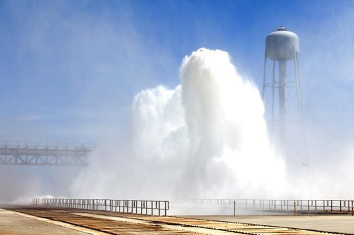 Water Deluge Test at Launch Complex 39B