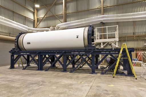 Ascent Abort 2 (AA-2) Ground Test Motor on Stand