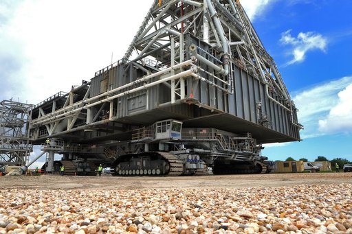Mobile Launcher Moves Toward Exploration Mission-1 - Trek to Lau