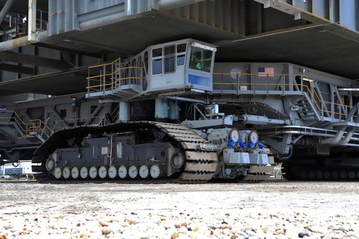 Mobile Launcher Moves Toward Exploration Mission-1 - Trek to Lau