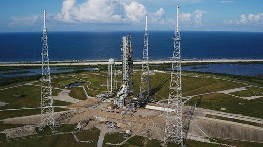 Mobile Launcher Moves Toward EM-1 - Arrives at Launch Complex 39