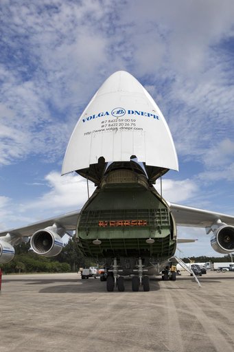Orion EM-1 European Service Module Arrival at SLF