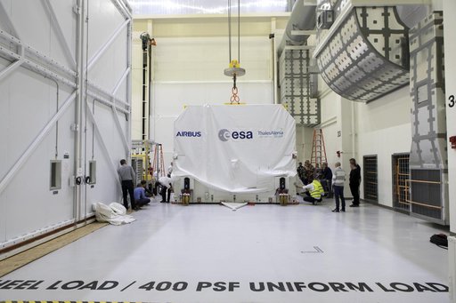 Orion EM-1 European Service Module Uncrating