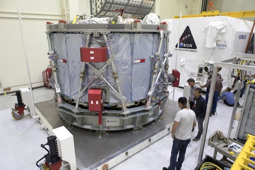 Orion EM-1 European Service Module Uncrating
