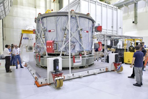 Orion EM-1 European Service Module Uncrating