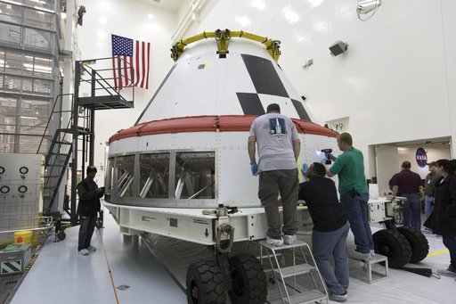 AA-2 Mock Crew Module Arrival