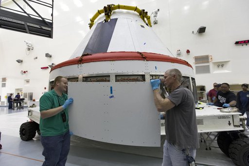 AA-2 Mock Crew Module Arrival