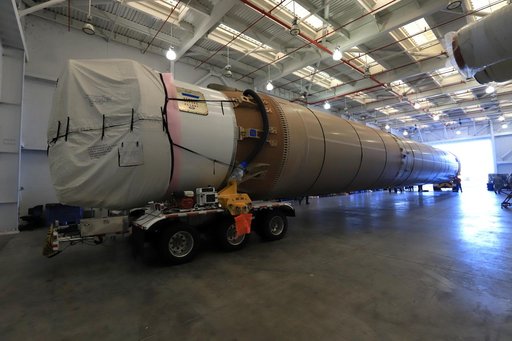ULA Atlas V Booster Arrival for Boeing's Orbital Flight Test (OF