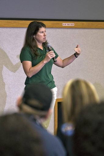 Participants in NASA Social Briefing Learn About SpaceX Demo-1 M