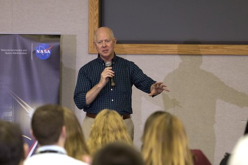 Participants in NASA Social Briefing Learn About SpaceX Demo-1 M
