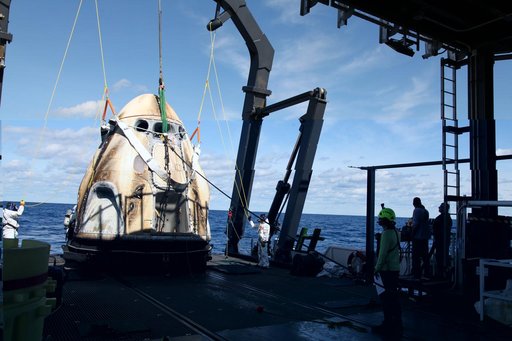 SpaceX Demo-1 Crew Dragon Capsule Recovery