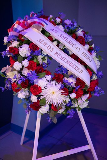 Wreath Laying for Astronaut Owen Garriott