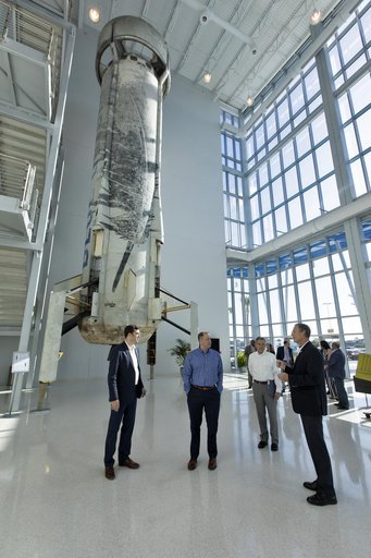 NASA Administrator Jim Bridenstine Tours Blue Origin Facility