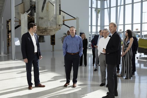NASA Administrator Jim Bridenstine Tours Blue Origin Facility