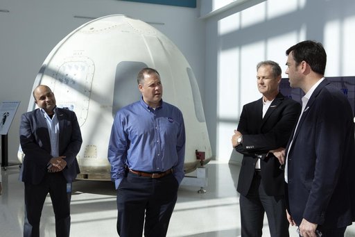 NASA Administrator Jim Bridenstine Tours Blue Origin Facility