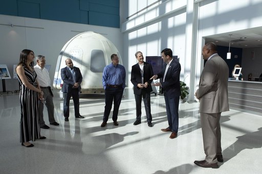 NASA Administrator Jim Bridenstine Tours Blue Origin Facility