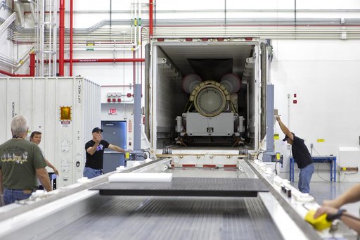 Artemis-1 Motor Arrival at Kennedy Space Center