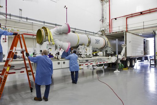 Artemis-1 Motor Arrival at Kennedy Space Center