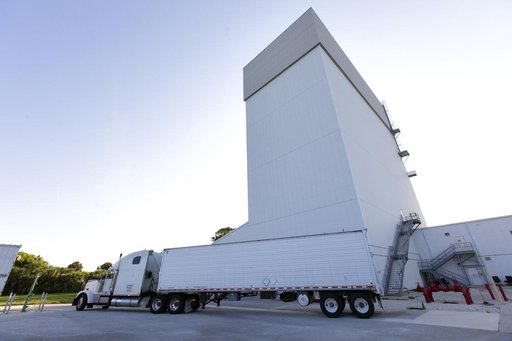Artemis-1 Motor Arrival at Kennedy Space Center
