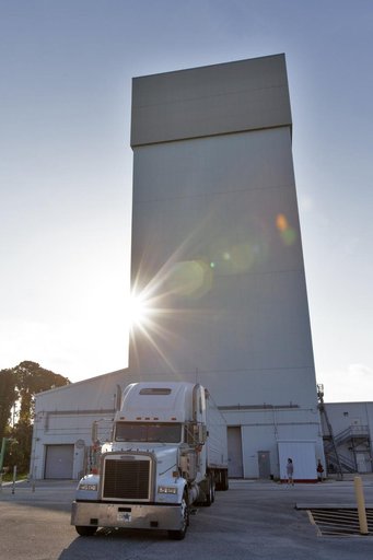 Artemis-1 Motor Arrival at Kennedy Space Center