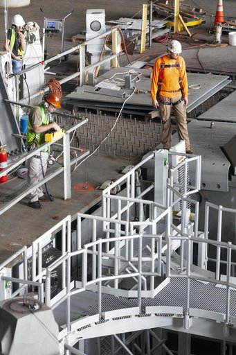 Core Stage Engine Platform Installation on Mobile Launcher