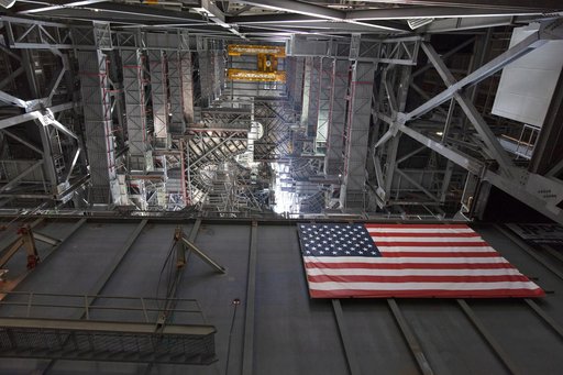 Core Stage Engine Platform Installation on Mobile Launcher