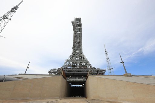 Mobile Launcher on Pad Surface