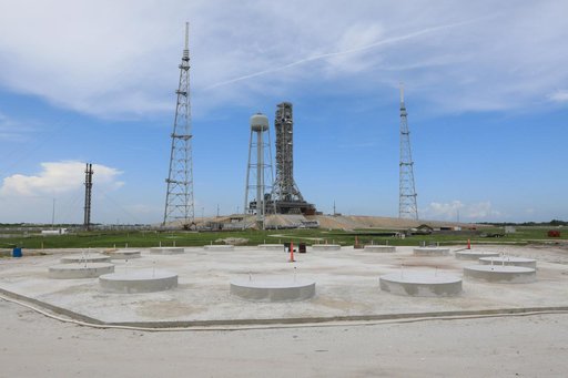 Mobile Launcher on Pad Surface