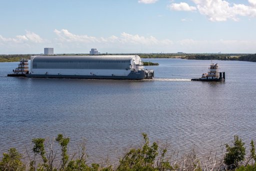 SLS Core Stage Pathfinder Barge Arrives at KSC
