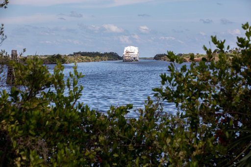 SLS Core Stage Pathfinder Barge Arrives at KSC