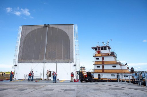 SLS Core Stage Pathfinder Barge Arrives at KSC