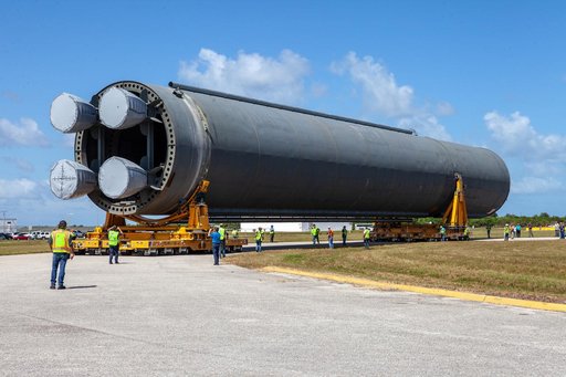 SLS Core Stage Pathfinder Transport to VAB