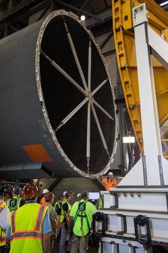 SLS Core Stage Pathfinder Training - Move to North End Scaffoldi