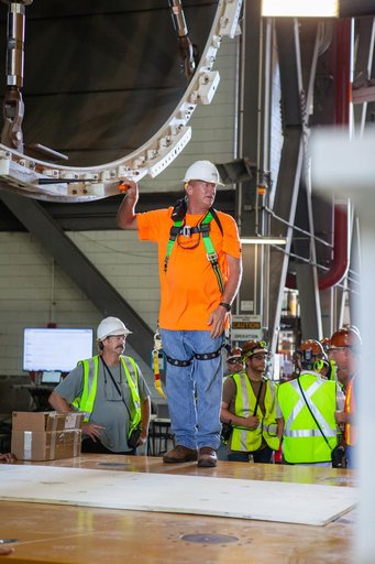 SLS Core Stage Pathfinder Training - Move to North End Scaffoldi