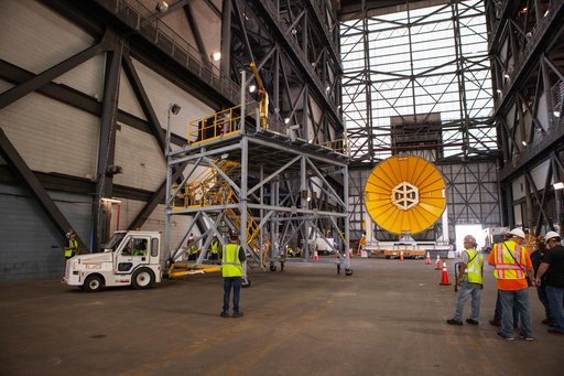 SLS Core Stage Pathfinder Training - Move to North End Scaffoldi