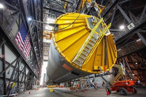 Core Stage Pathfinder Training Month - Lift into High Bay 3