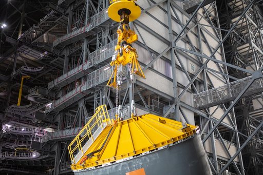 Core Stage Pathfinder Training Month - Lift into High Bay 3
