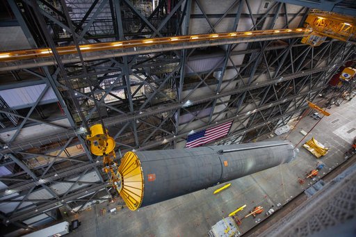 Core Stage Pathfinder Training Month - Lift into High Bay 3