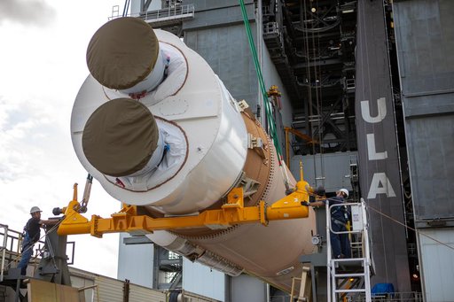 OFT Launch Vehicle On Stand at VIF