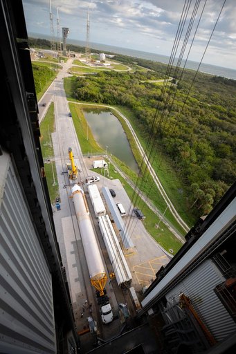 OFT Launch Vehicle On Stand at VIF