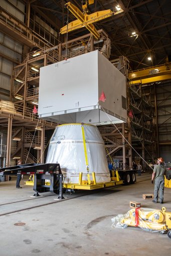 SLS Booster Aft Exit Cone Arrival