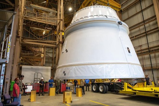 SLS Booster Aft Exit Cone Arrival
