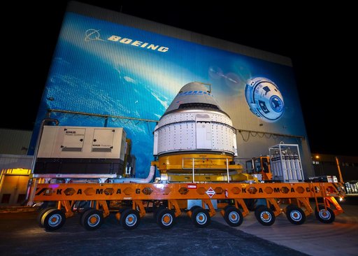CCP Boeing CST-100 Starliner OFT Rollout - Departure from C3PF